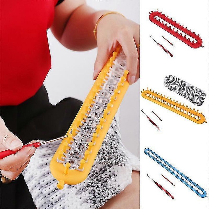 Set unelte de tricotat, 26/36/47/58cm, rosu