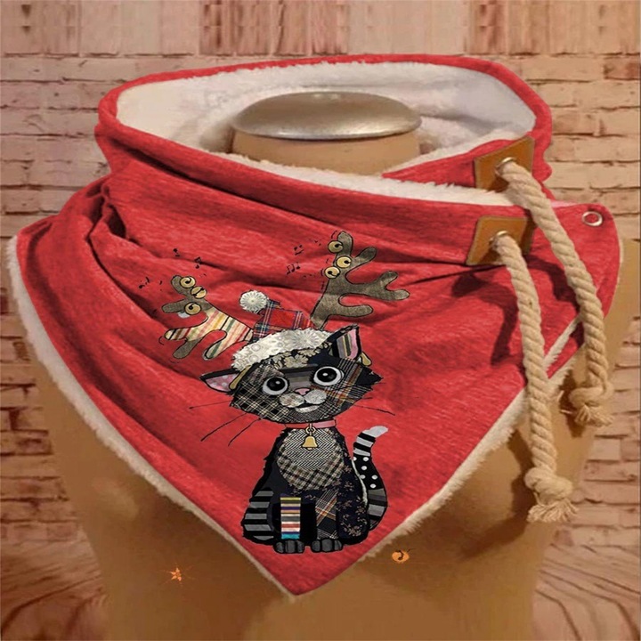 Esarfa dama, design elegant, material bumbac, multicolor, 1 buc.