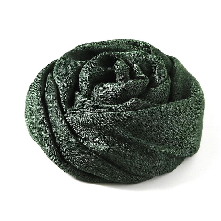 Esarfa unisex din in organic, design simplu, multicolor, 70x200cm