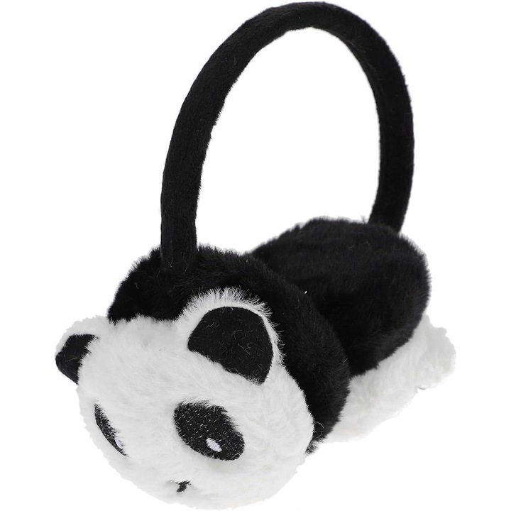 Panda fülvédő, aranyos design, puha anyag, meleg, télre