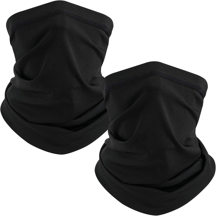 Set 2 esarfe copii,, protectie solara respirabila, negru, 40.6x24.1cm