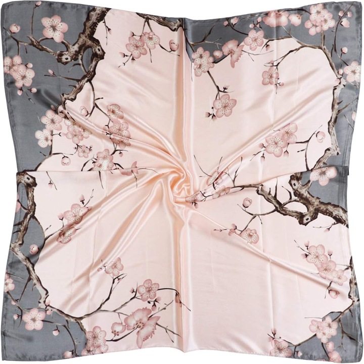 Esarfa satinata pentru femei, 35x35 inch, Multicolor