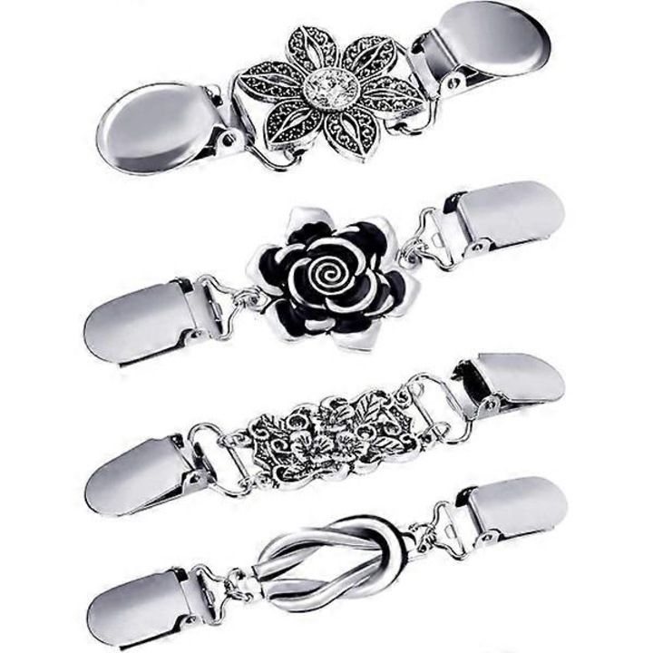 4 darab vintage gallércsipesz készlet, ezüst