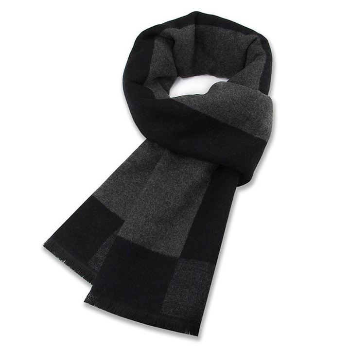 Esarfa cu carouri, design elegant, 30x180cm, multicolor