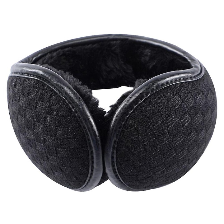 Casti de urechi tricotate, ajustabile, unisex, pentru iarna, set