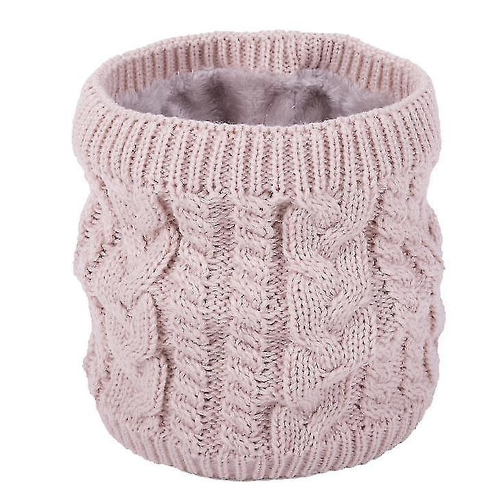 Esarfa tricotata unisex, plus, roz