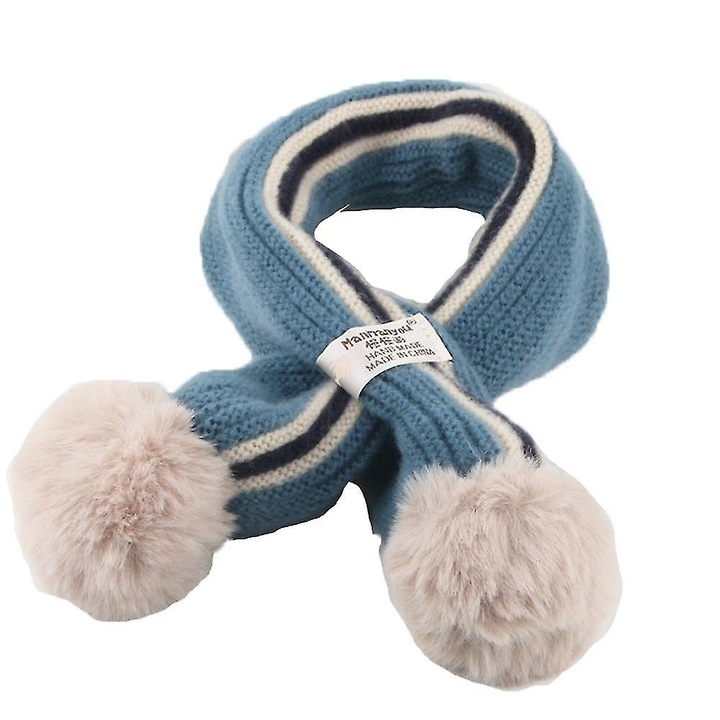 Esarfa copii, calduroasa, multicolora, 30x20cm