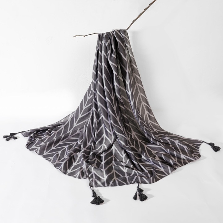 Fular dama din poliester, 70x35 inch, Multicolor