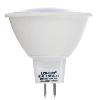 Bec LED LOHUIS, forma spot, GU5.3, 3.5W, 30000 ore, lumina rece Bec LED LOHUIS, forma spot, GU5.3, 3.5W, 30000 ore, lumina rece