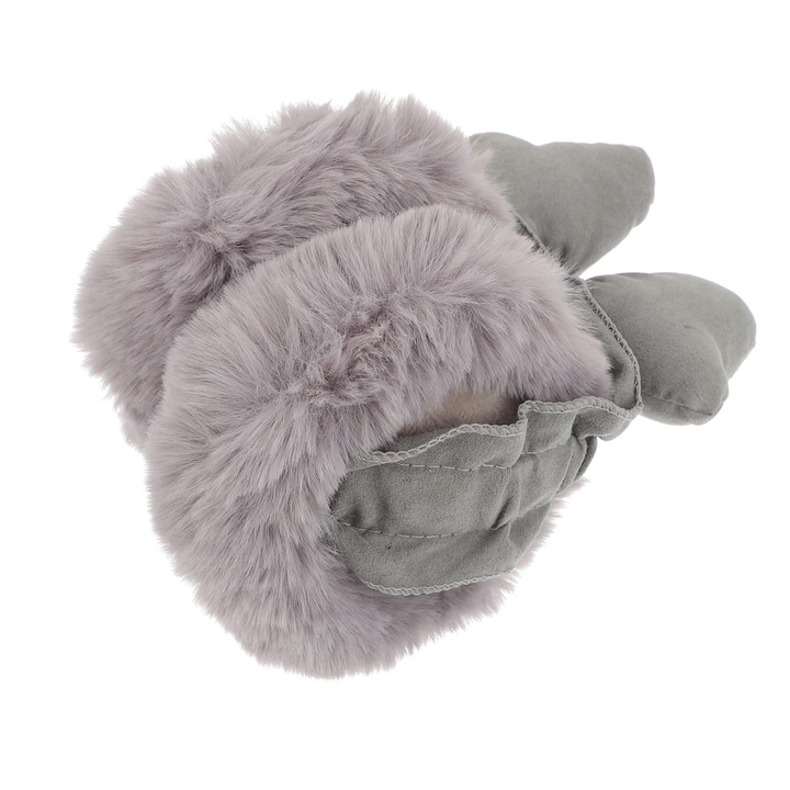 Caciuli de iarna pentru femei, design dragut, gri, set de caciuli cu urechi de iepure