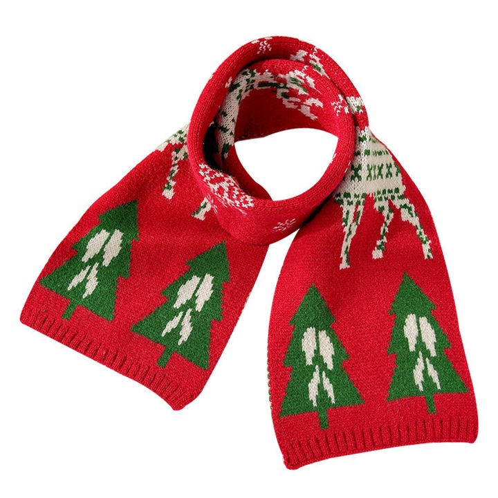 Esarfa de iarna pentru copii, captusita, multicolor, 3-15 ani