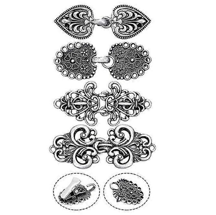 4 darabos vintage pulóverkapocs készlet, retro design, különböző minták, többszínű