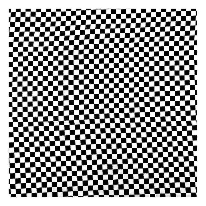 Többfunkciós négyzet alakú kendő, fehér/fekete, 55x55cm, kockás minta