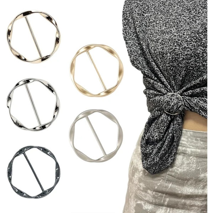 5 db sálcsipesz készlet, fém, 3,5 cm, többszínű