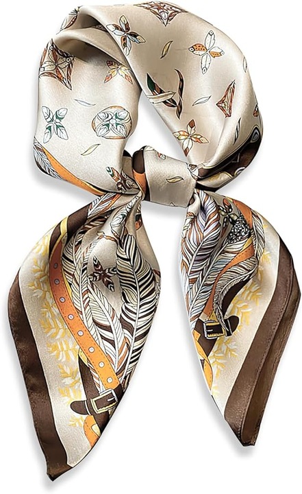 Esarfa dama satinata 70x70cm, multicolor, usoara, eleganta