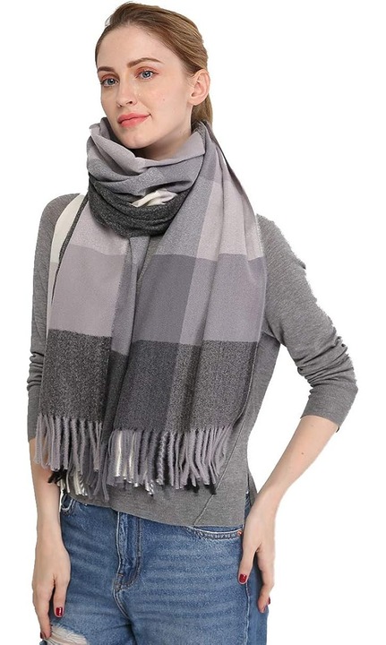 Sal din lana de casmir pentru femei, design elegant, 79x198cm, calduros, multicolor