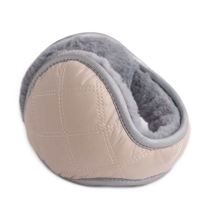 Unisex kötött fülvédő, meleg, bézs, téli, állítható