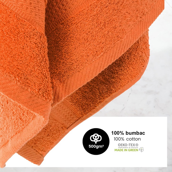 Prosop, H Hotel Supplier, 50x100 cm, bumbac, portocaliu