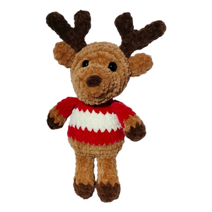 Ren crosetat, din catifea, hipoalergenic, 25 cm