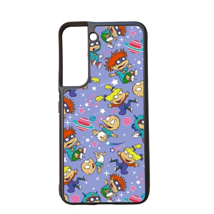 Husa telefon compatibila cu Samsung Galaxy S22 5G, silicon, neagra, set Rugrats 90's