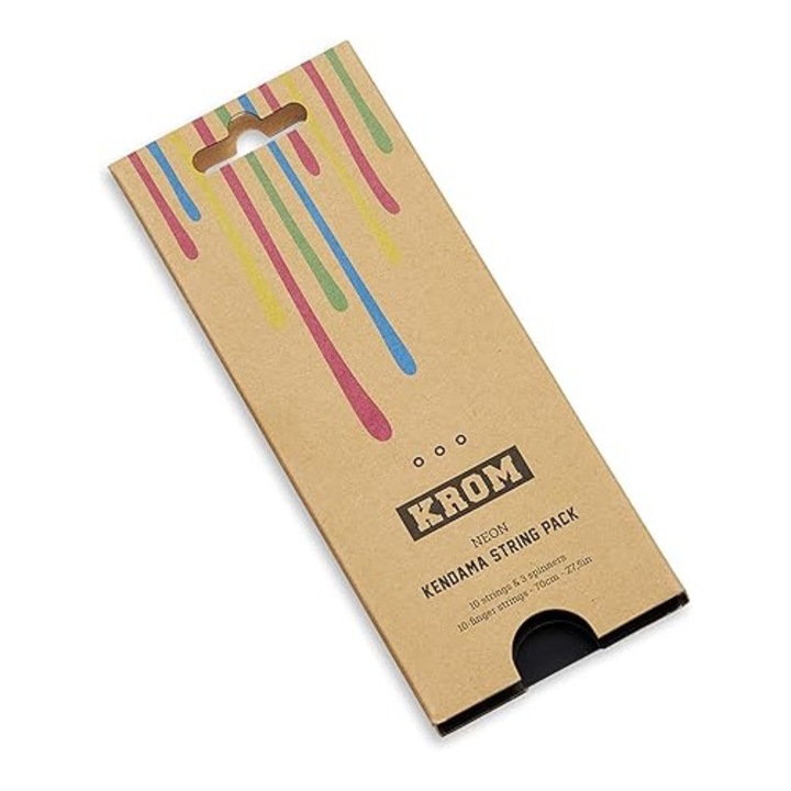 Set de 10 snururi Krom Kendama Bambus, multicolor, 70x0.5x0.5cm