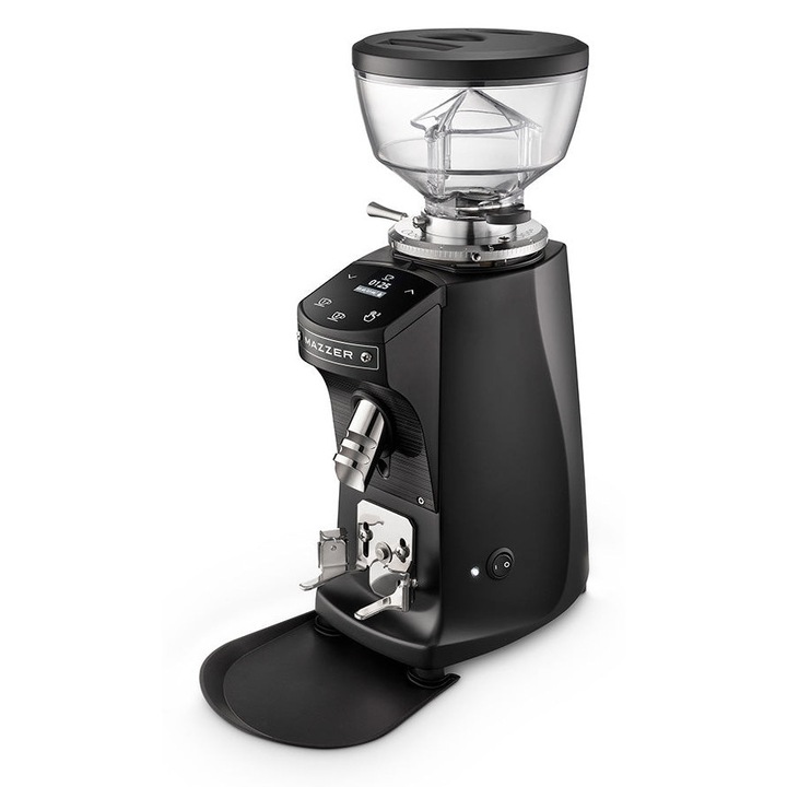 Rasnita electronica Mazzer Mini, cutite plate, ajustare micrometrica continua, negru, 350W