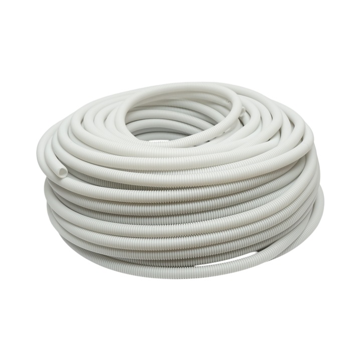 Tub flexibil copex 20mm fara fir, polietilena HDPE, 320N gri 100m/rola