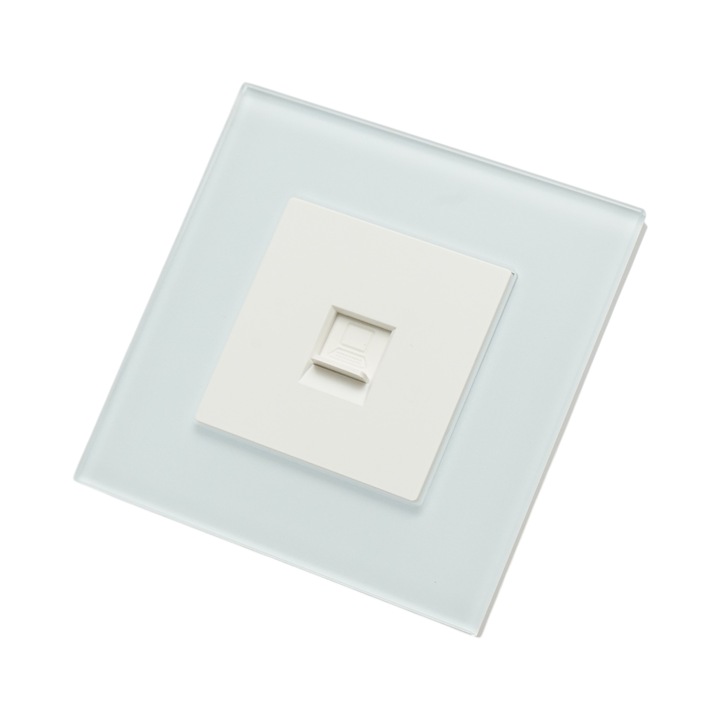Priza Internet Breckner, CAT6, RJ45, alb, 86x86mm
