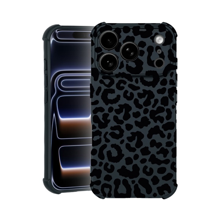 BestCase® Husa TPU Pro Shock Kompatibilis Apple iPhone 17 Pro készülékkel, leopárd mintás, megerősített sarkokkal, 3100038 ASB 1057