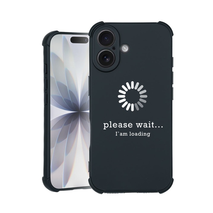 BestCase® Husa TPU Pro Shock Compatibila cu Apple iPhone 14 Pro Max, cu Design Please wait..., colturi intarite, 3100030 ASB 37
