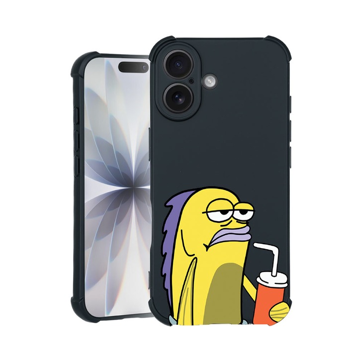 BestCase® Husa TPU Pro Shock Compatibila cu Apple iPhone 14 Pro, cu Design Meme, colturi intarite, 3100029 ASB 652