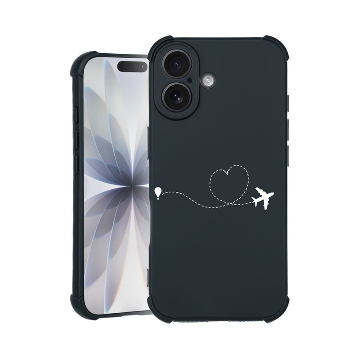 BestCase® Husa TPU Pro Shock Compatibila cu Apple iPhone 14 Pro, cu Design Love To Travel, colturi intarite, 3100029 ASB 746