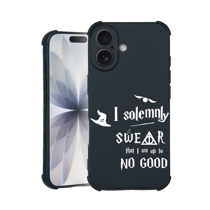 BestCase® Husa TPU Pro Shock Compatibila cu Apple iPhone 14 Pro, cu Design I Solemnly swear, colturi intarite, 3100029 ASB 860