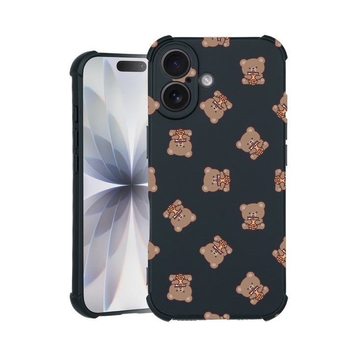 BestCase® Husa TPU Pro Shock Compatibila cu Apple iPhone 14 Pro Max, cu Design Teddy Bear Pattern, colturi intarite, 3100030 ASB 974