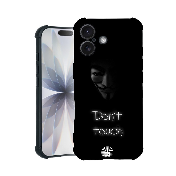 BestCase® Husa TPU Pro Shock Compatibila cu Apple iPhone 14 Pro, cu Design Don’t Touch My Phone, colturi intarite, 3100029 ASB 1167