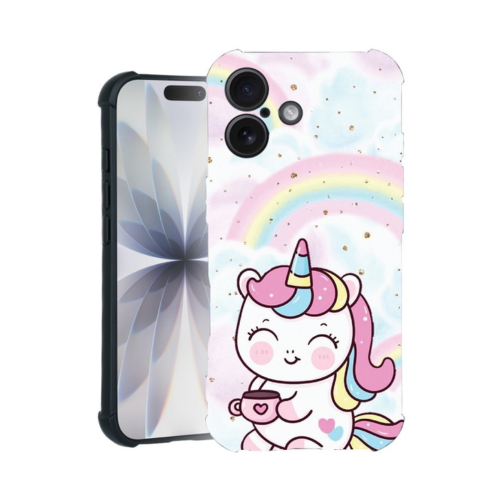 BestCase® Husa TPU Pro Shock Compatibila cu Apple iPhone 14 Pro, cu Design Little Unicorn, colturi intarite, 3100029 ASB 1212