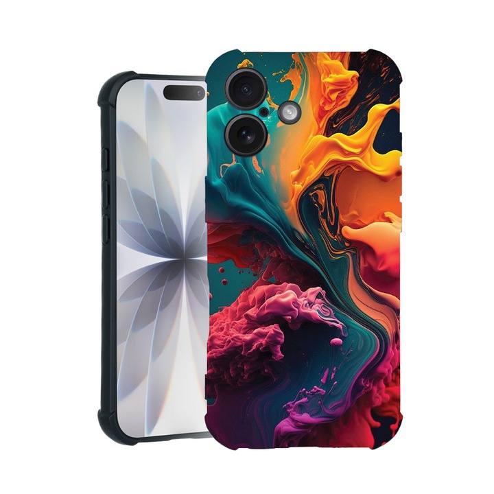 BestCase® Husa TPU Pro Shock Compatibila cu Apple iPhone 14 Pro, cu Design Liquid Colors, colturi intarite, 3100029 ASB 1234