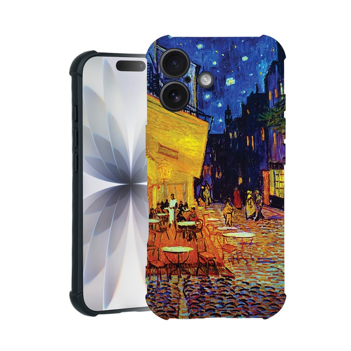 BestCase® Husa TPU Pro Shock Compatibila cu Apple iPhone 14 Pro, cu Design Van Gogh Café terrace at night, colturi intarite, 3100029 ASB 1283
