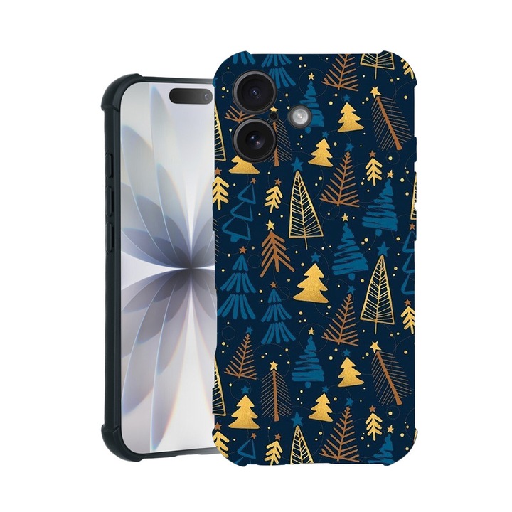 BestCase® Husa TPU Pro Shock Compatibila cu Apple iPhone 14 Pro Max, cu Design Xmas Pattern, colturi intarite, 3100030 ASB 1365