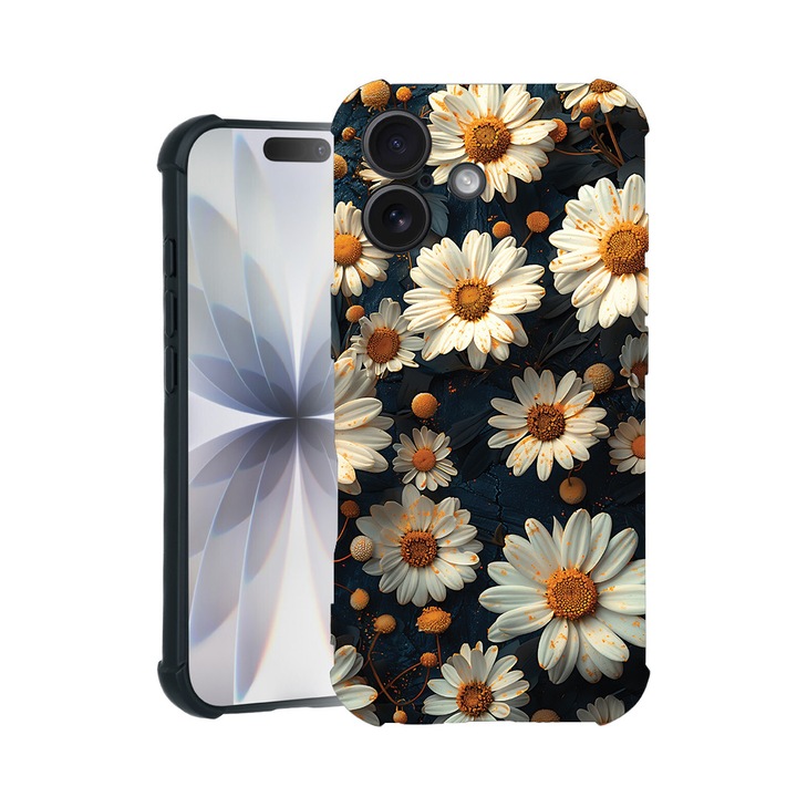 BestCase® Husa TPU Pro Shock Compatibila cu Apple iPhone 14 Pro, cu Design 3D Daisy, colturi intarite, 3100029 ASB 1440