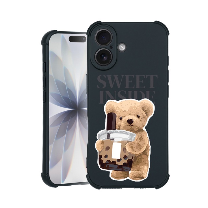 BestCase® Husa TPU Pro Shock Compatibila cu Apple iPhone 14 Pro, cu Design Teddy Bear Sweet Inside, colturi intarite, 3100029 ASB 1461