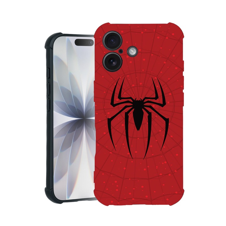 BestCase® Husa TPU Pro Shock Compatibila cu Apple iPhone 14 Pro Max, cu Design Spider, colturi intarite, 3100030 ASB 1433