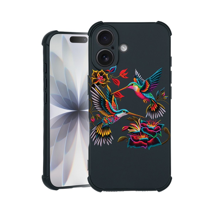 BestCase® Husa TPU Pro Shock Compatibila cu Apple iPhone 14 Pro Max, cu Design Hommingbird, colturi intarite, 3100030 ASB 1483