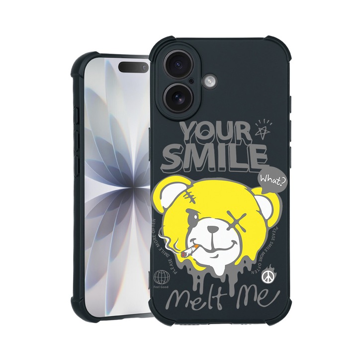BestCase® Husa TPU Pro Shock Compatibila cu Apple iPhone 14 Pro, cu Design Teddy Bear Your Smile Melt Me, colturi intarite, 3100029 ASB 1560