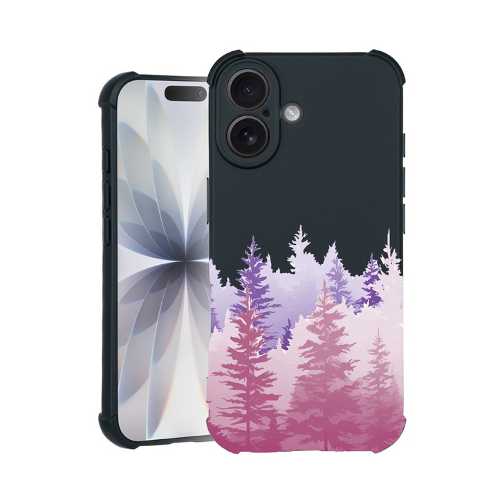 BestCase® Husa TPU Pro Shock Compatibila cu Apple iPhone 14 Pro, cu Design Morning Lights In Forest, colturi intarite, 3100029 ASB 1482