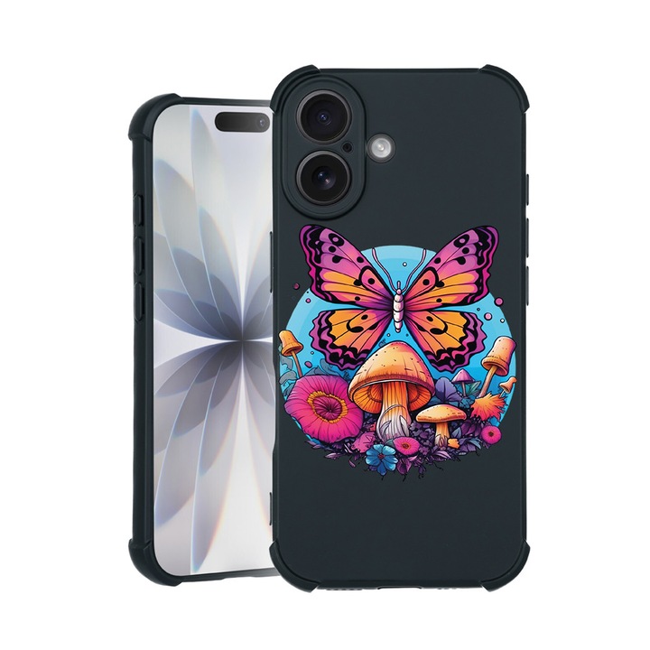 BestCase® Husa TPU Pro Shock Compatibila cu Apple iPhone 14 Pro, cu Design Dream Colors - Butterfly, colturi intarite, 3100029 ASB 1572