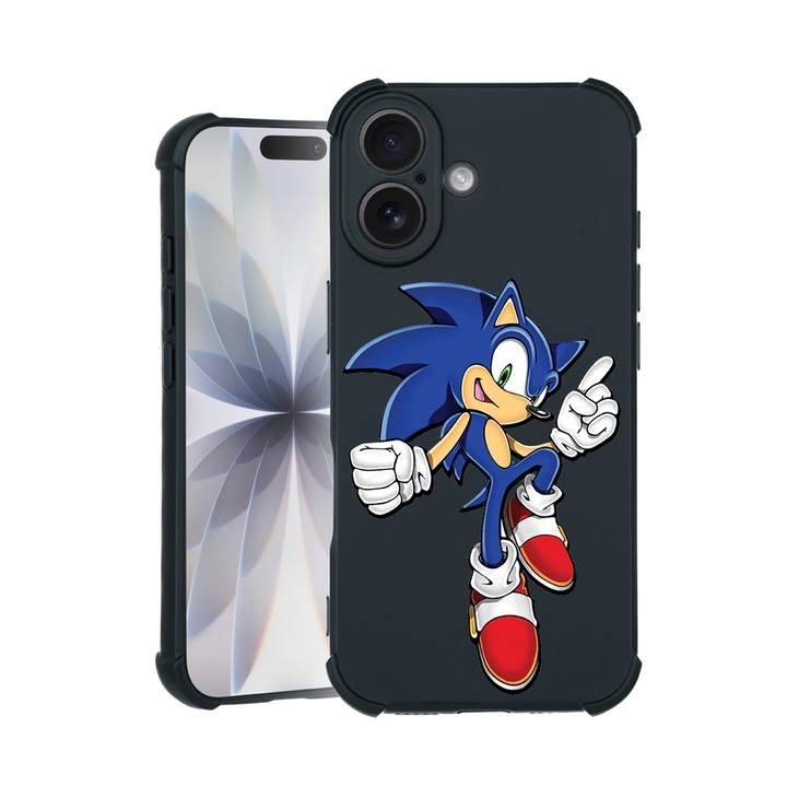 BestCase® Husa TPU Pro Shock Compatibila cu Apple iPhone 14 Pro, cu Design Sonic Boom, colturi intarite, 3100029 ASB 1614