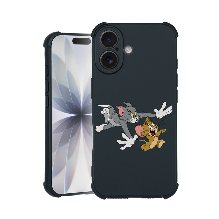 BestCase® Husa TPU Pro Shock Compatibila cu Apple iPhone 14 Pro, cu Design Tom And Jerry, colturi intarite, 3100029 ASB 1657