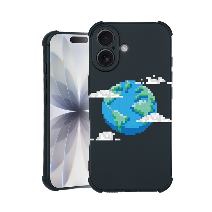 BestCase® Husa TPU Pro Shock Compatibila cu Apple iPhone 14 Pro Max, cu Design Minecraft Earth, colturi intarite, 3100030 ASB 1683