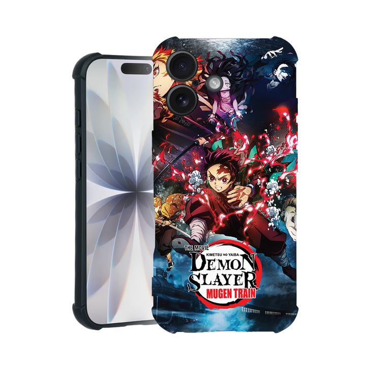 BestCase® Husa TPU Pro Shock Compatibila cu Apple iPhone 14 Pro, cu Design Demon Slayer, colturi intarite, 3100029 ASB 1702